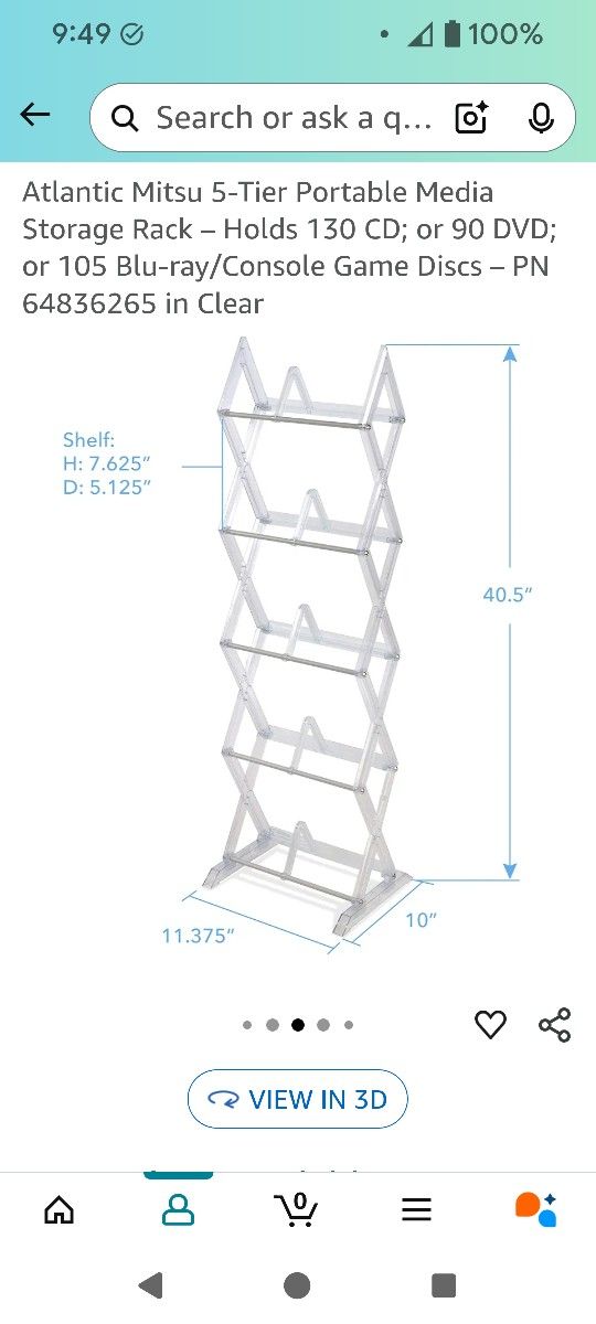 Multimedia Storage Rack