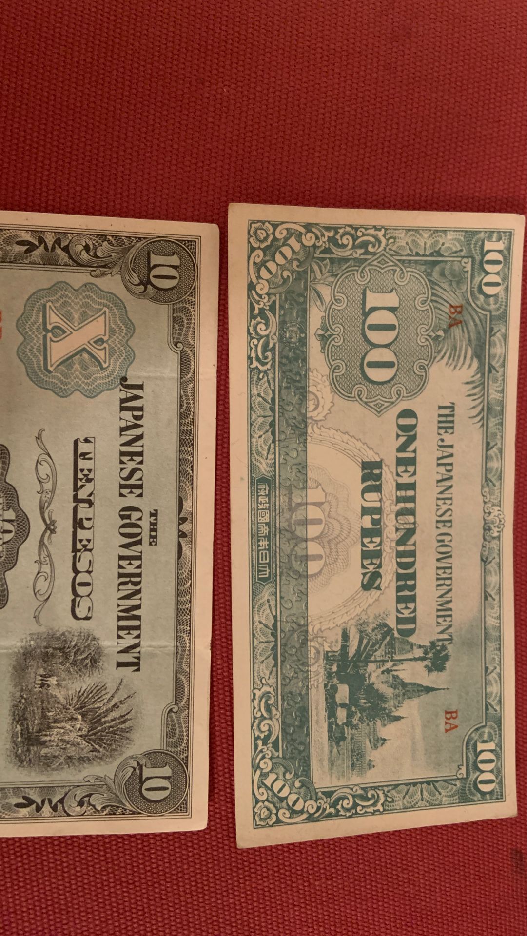 WW11 Japanese occupational military money