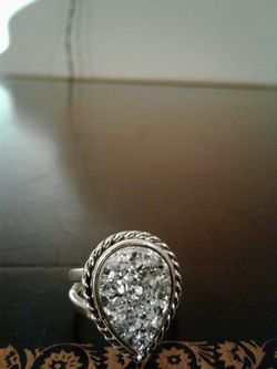 TEAR DROP PAVED SWAROSKI CRYSTAL ELEMENT RING