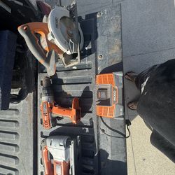 Rigid Tool Lot - Sawzall, Saw, Drill, Caulking Gun, Jigsaw Etc