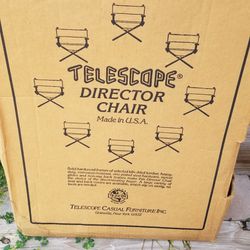TELESCOPE DIRECTOR CHAIR NEW IN BOX