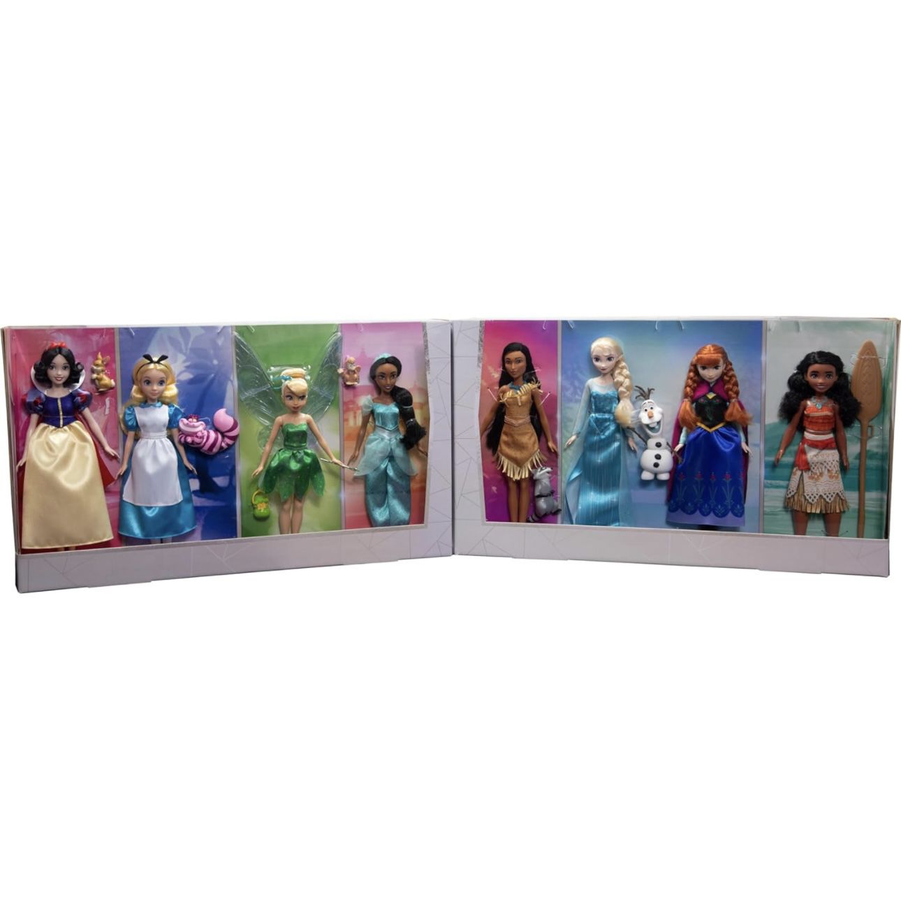 New Mattel Disney Princess Fashion Doll 8-Pack with Accessories to Celebrate Disney 100, Inspired by Disney Movies, Gifts for Kids and Collectors