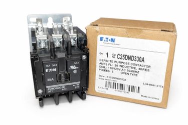 Eaton C25DND330A 30A 3-Pole Contactor 120v Coil NEW