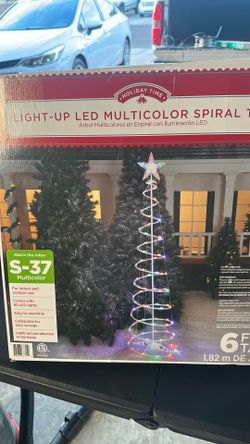 Christmas Light up LED multicolor spiral