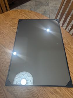 Rectangular Wall Mirror with Black Frame