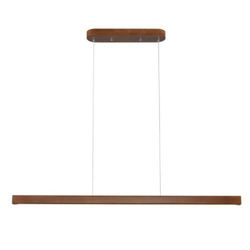 31" Wood Linear LED Pendant Light – Dimmable w/ Remote, Walnut