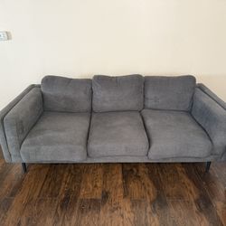 Dark Grey 3-Seater Couch – Clean & Well Taken Care Of