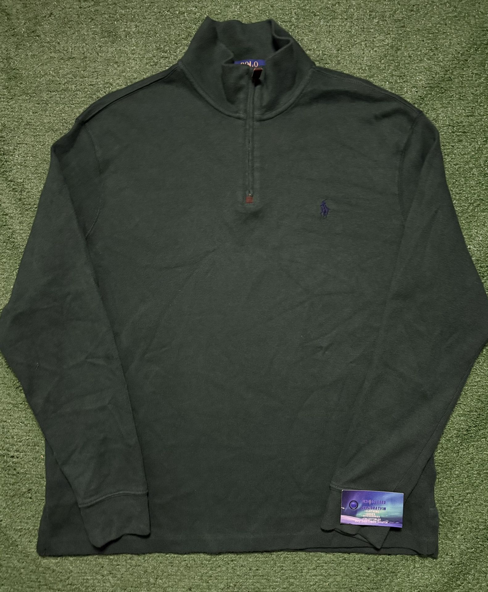 Polo Ralph Lauren Quarter Zip Fleece Green Large 
