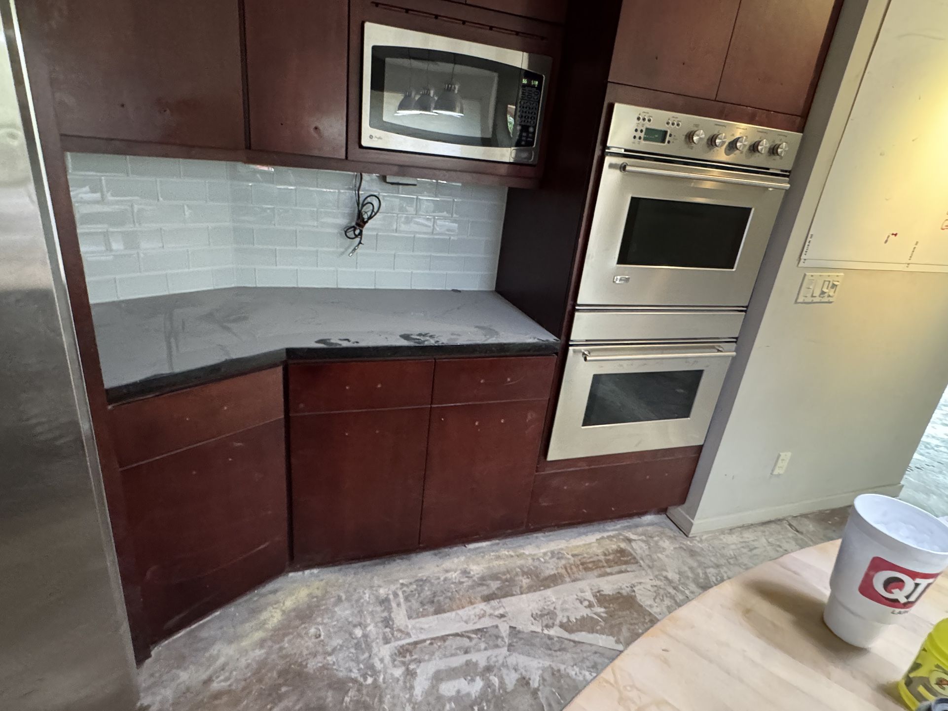 Entire kitchen and media center cabinets and drawers
