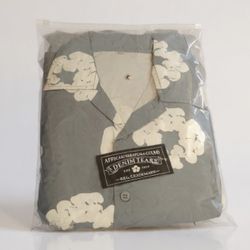 Demin Tears Button-Down Camp Suit