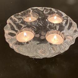 Glass Candle Holder 