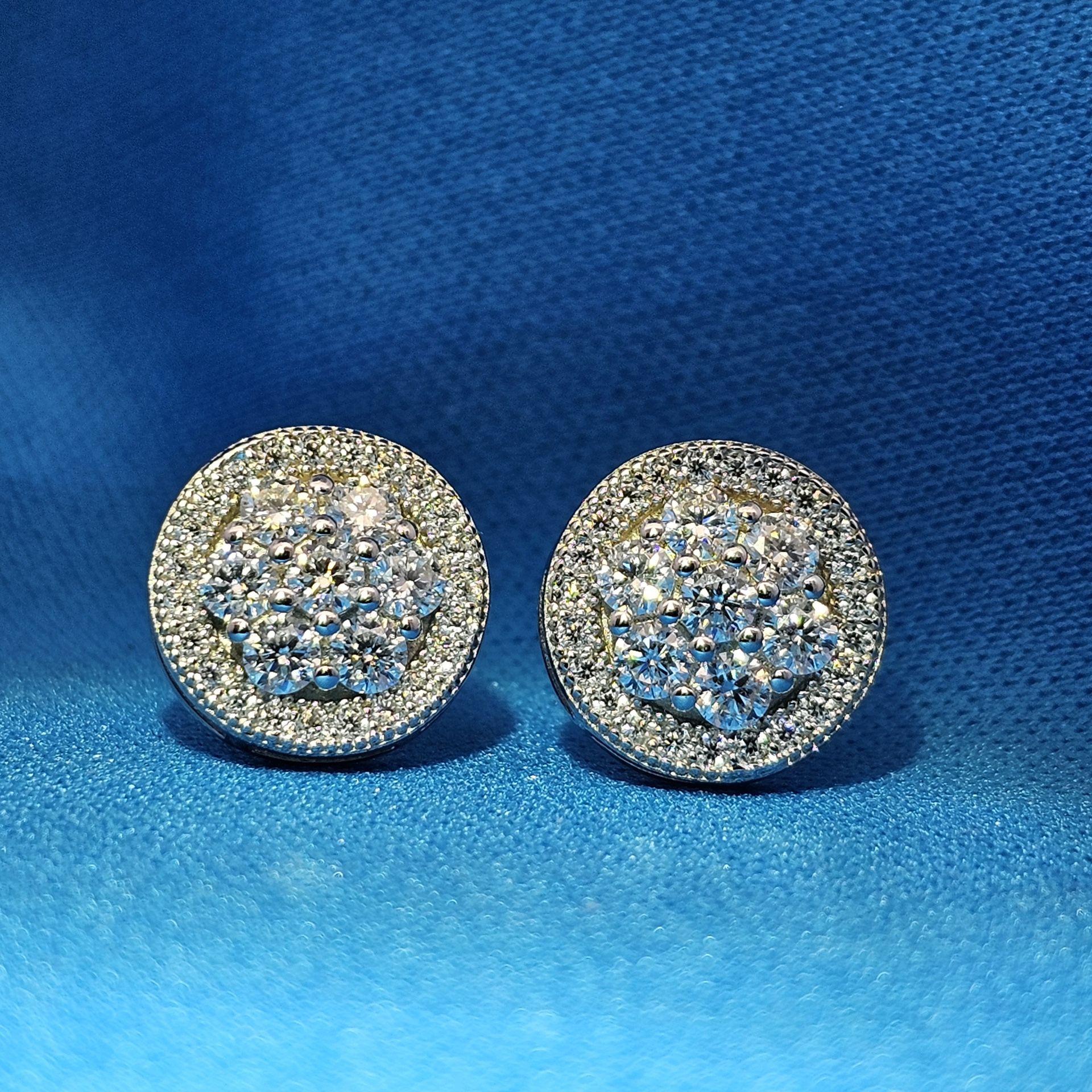 Moissanite 1.12 ctw Circle Earrings