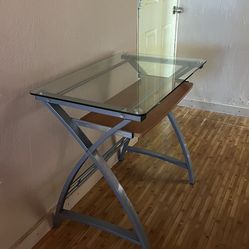 desk with glass top 