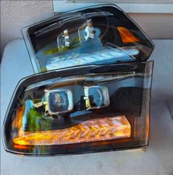 09-18 Dodge Ram LED DRL Projector Headlights Luces Focos Micas Faros Faroles Headlamps
