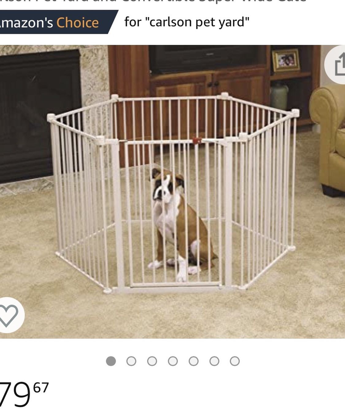 1 For $30/2 For $50 Adjustable Carlson Pet Super Wide Gate Heavy Duty