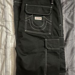 True religion black carpenter pants