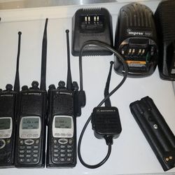 3 Motorola Xts5000 ASTRO  Model 2 And Model 3 With All Original Motorola Accessories 