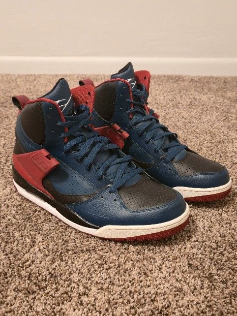 Mens Basketball Shoes Sneakers Nike Air Jordan Flight 45 High Dark Sea Gym Red Size 13