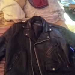 Wilson's X-large Black Leather Jacket  And Chaps