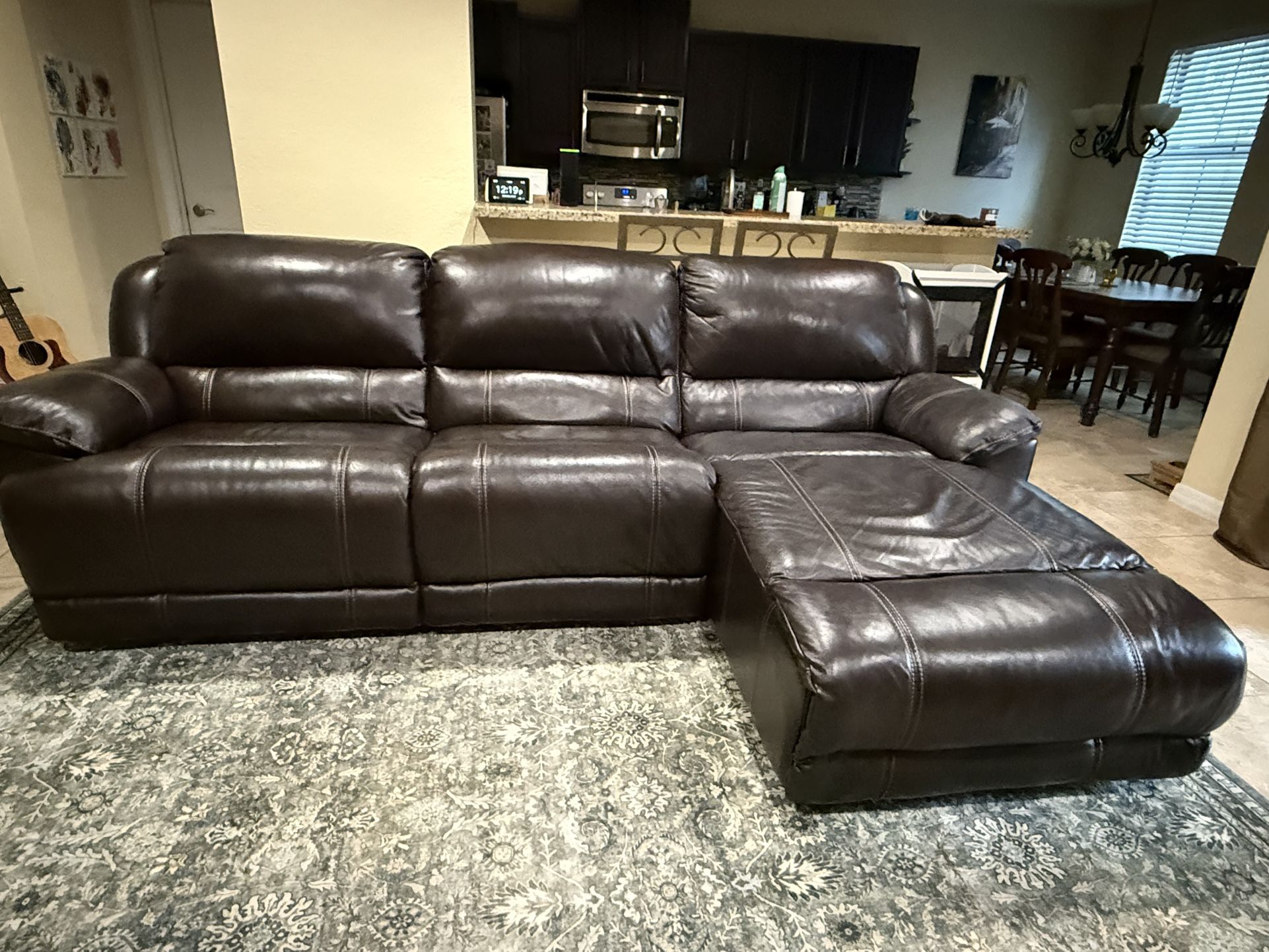 Brown LEATHER Couch GREAT Condition