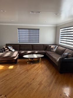 Sectional large couches.