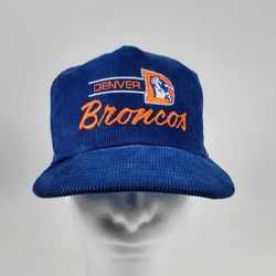 Vintage Denver Broncos 90’s Script Corduroy Hat SnapBack Annco Pro Model NFL Cap