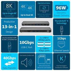 Thunderbolt™ 4 Dual 4K Docking Station – 96W PD – Windows/macOS