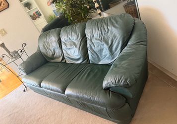 Green Leather Couch