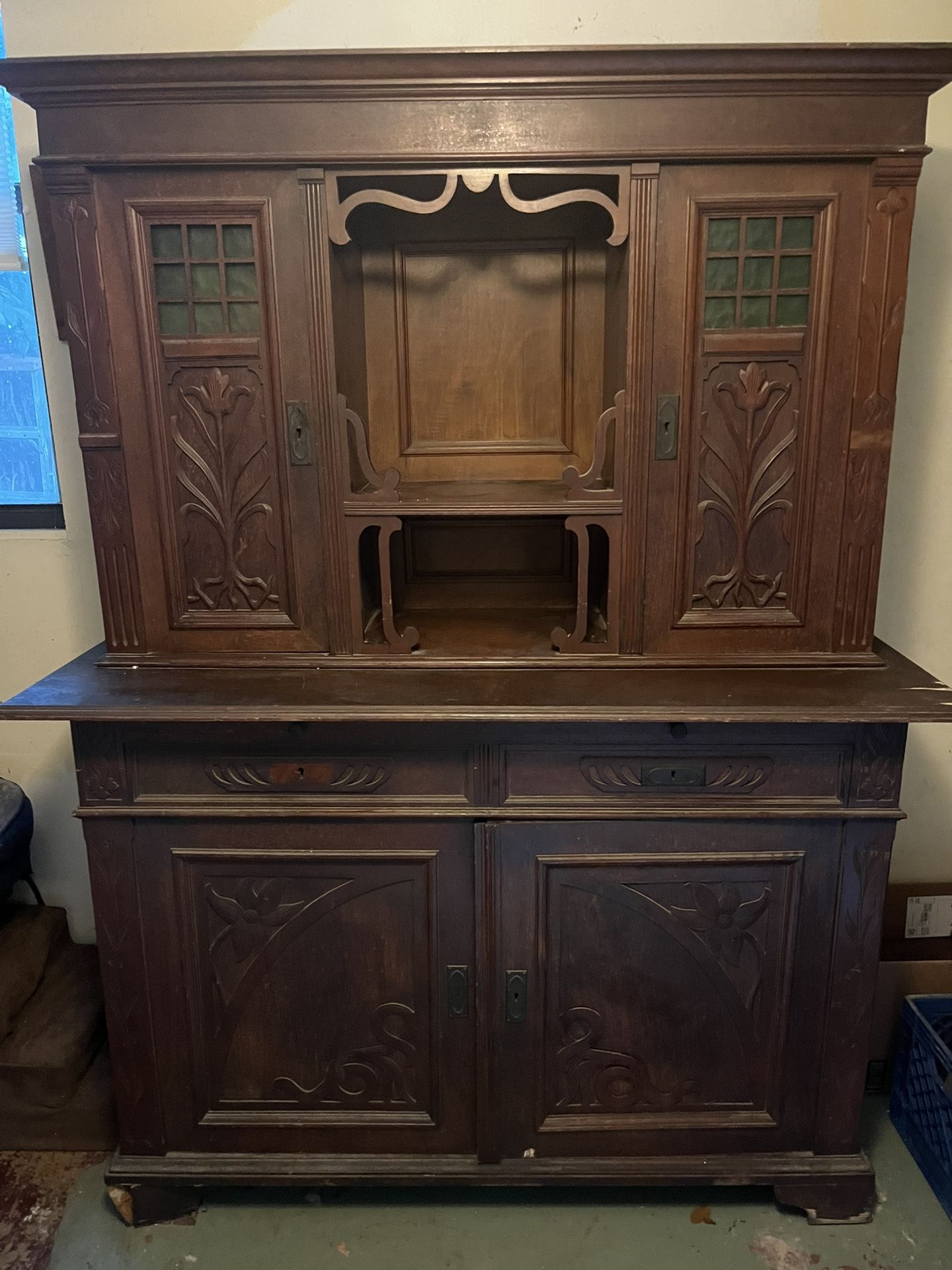 Antique secretary desk - Mystery Cabinet/ Drawer
