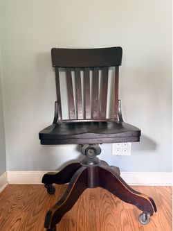 Antique Swivel Banker's Chair