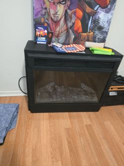 Heater with wood display