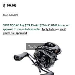 Lew’s Custom, Right Hand Bait Cast Reel