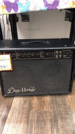 1003 Dean Markley DMC-80 Rare 176W 117V 2 Channel Guitar Amp W/Power Cord Has Distortion & Feedback Some Knobs Cause Static 589065