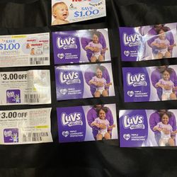Diaper Coupons (10 Total)