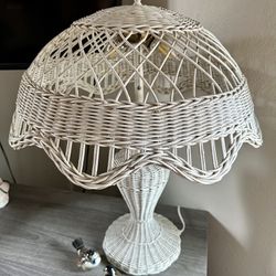 Rare Antique Wicker Lamp