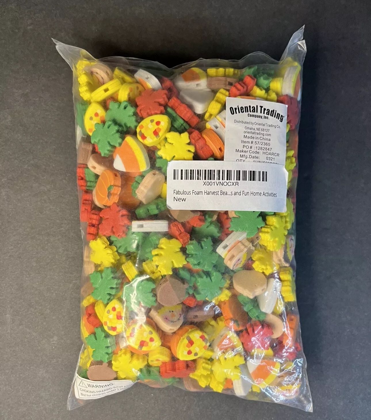 Foam Beads Fall Harvest Fun Home Activies Necklace Bracelet Making Crafts