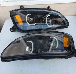 Kenworth T170 T270 T370 T300 T660 T700 08-19 LED DRL Projector Headlights Luces Focos Micas Faros Faroles Headlamps