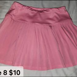 Girls Athletic Skirt With Built In Shorts Size 8
