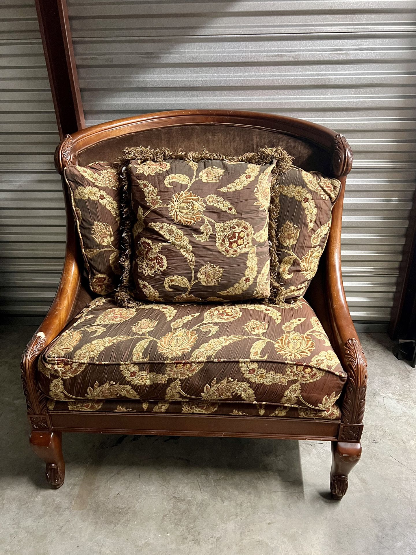Oversized vintage accent chair