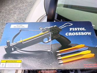 New 50 lb Pistol Hunting Archery Crossbow Bow + 5 Bolts/Arrows (caution: Deadly! Not a toy!)