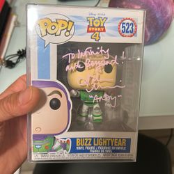Tim Allen Signed Funko Pop Buzz Lightyear Toy Story #523 Autographed