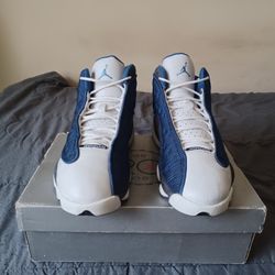 Air Jordan 13 Retro Flints Rare Size 11 Real Leather Toe With OG Box