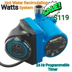 Watts

Hot Water Recirculation System, heat H2O, 24 Hr Programmable Timer

