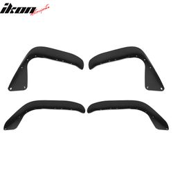 Fits 2018-2023 Jeep Wrangler JL Flat Style Fender Flares Wheel Cover Textured 4PCS