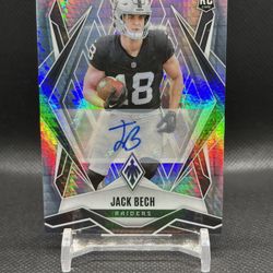 2025 Phoenix Jack Bech Rookie Autograph Auto RC Refractor Raiders Football Card