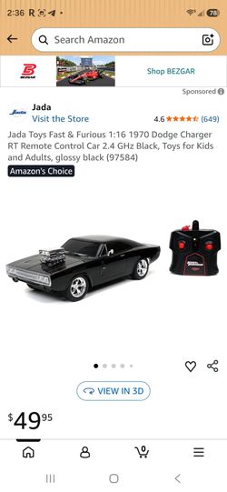 Jada Fast & Furious 1970 Dodge Charger RT RC Car w/ Remote — 2.4GHz