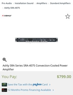 Ashly SRA-4075 power amplifier