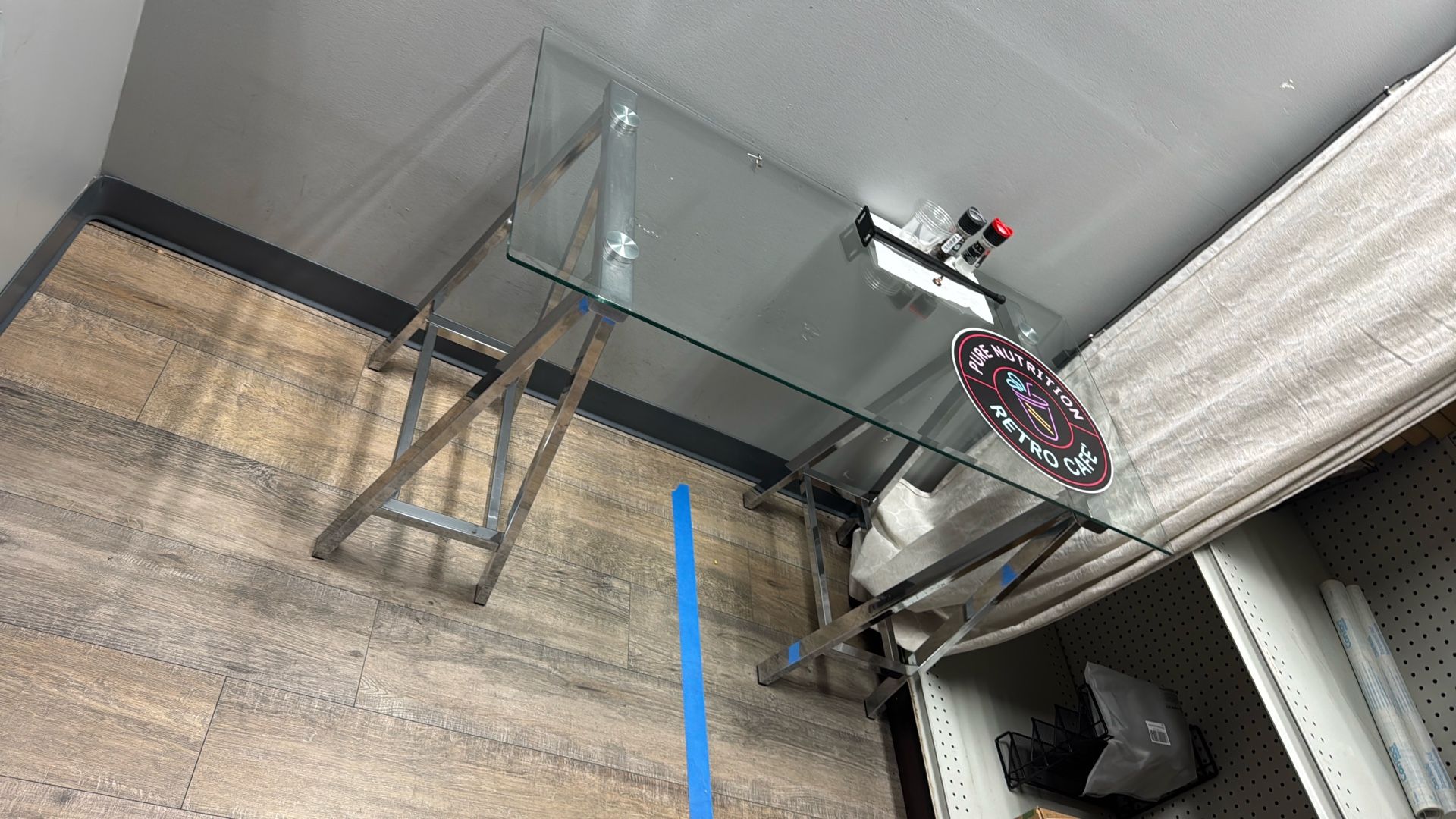Office Desk Glass Top.