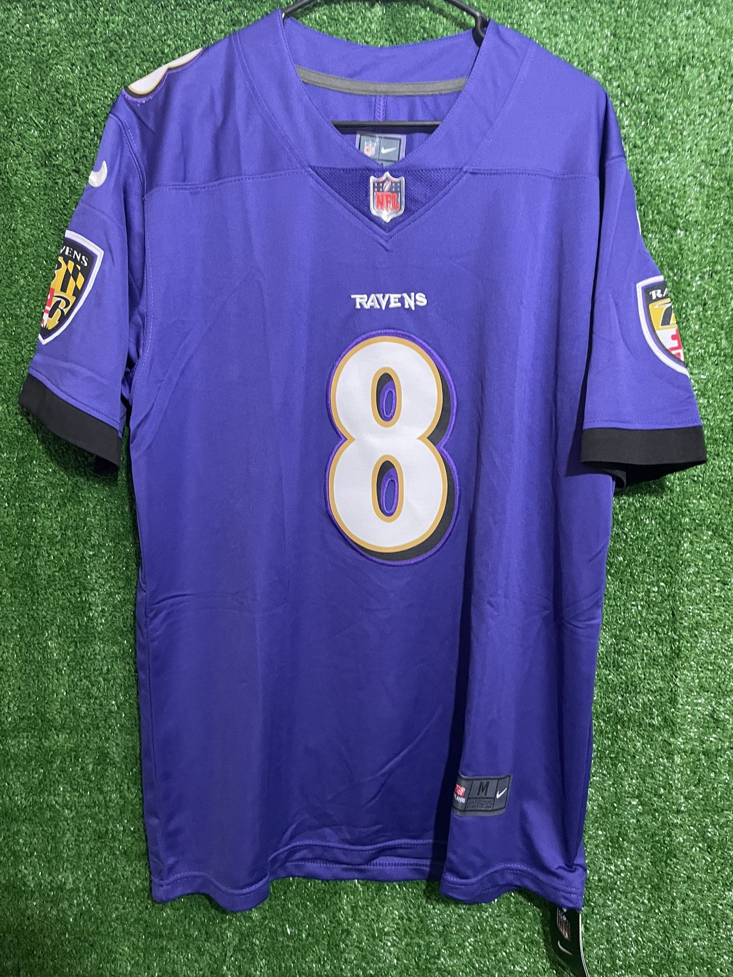LAMAR JACKSON BALTIMORE RAVENS NIKE JERSEY BRAND NEW WITH TAGS SIZES MEDIUM, LARGE AND XL AVAILABLE