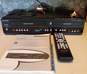 Magnavox DVD Recorder and VCR VHS Tape Combo with Remote